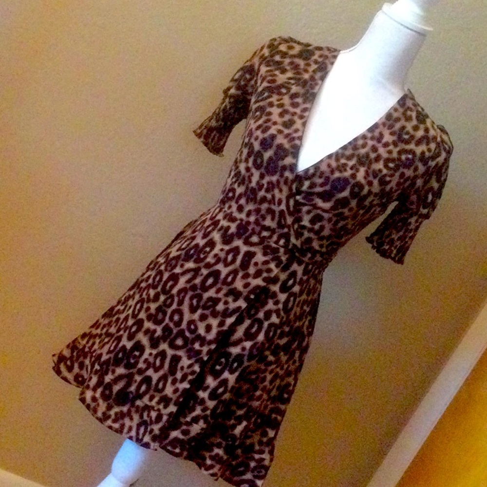 Francescas leopard print, wraparound dress